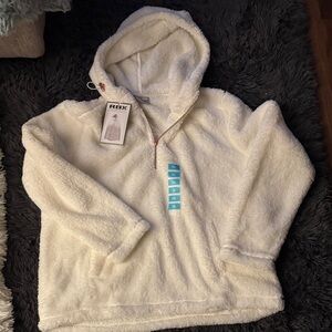 RBX Soft Cream 1/4 Zip Sherpa hooded Pullover